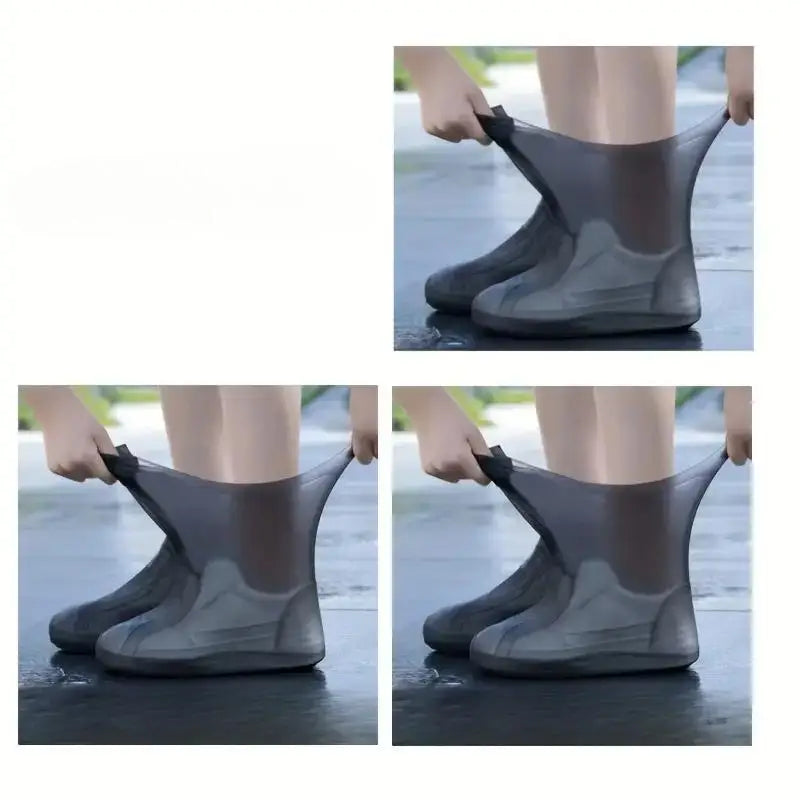 Latex Waterproof Shoe Covers - Anti-Slip Wear-Resistant Reusable Boot Protectors for Hiking & Mountaineering