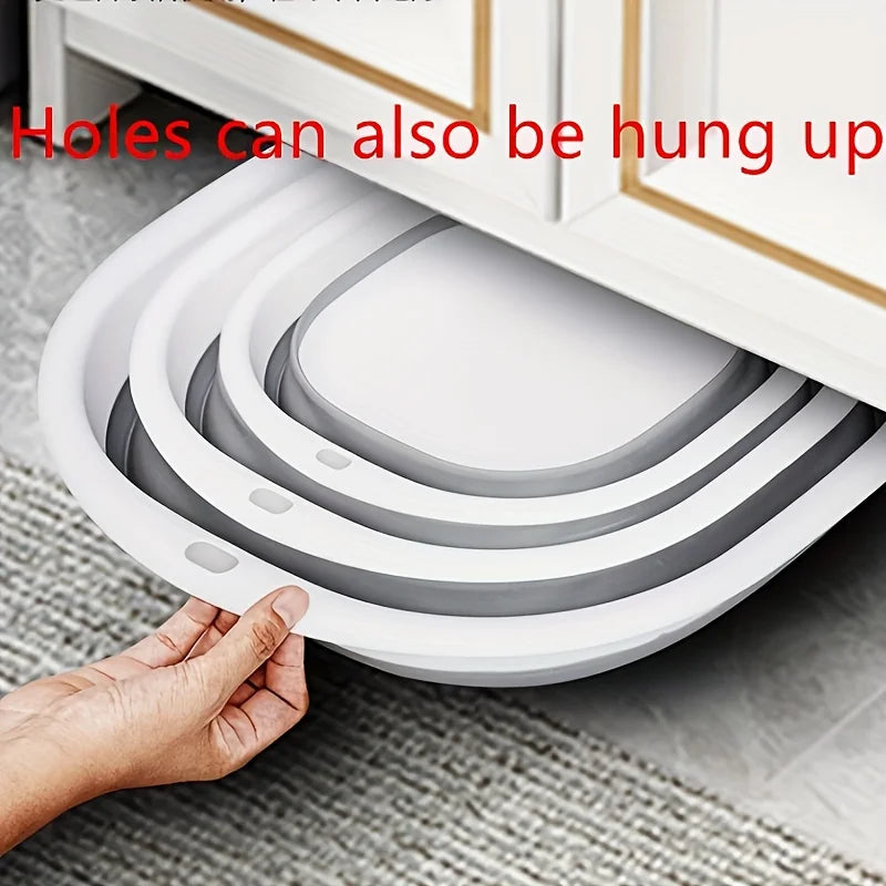 Space-Saving Collapsible Storage Baskets - 3 Pack Multi-Purpose Wash Tubs for Laundry, Camping, Fruits & Home Organization