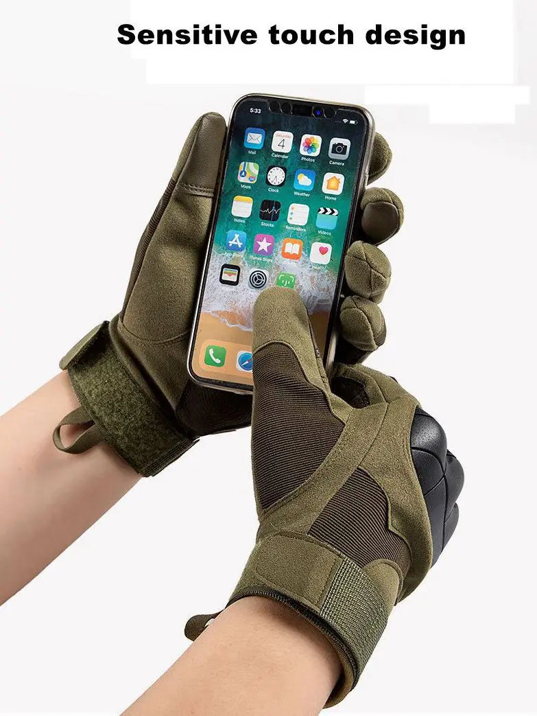 Tactical Touch Screen Gloves - Multi-Sport Protection for Motorcycle, Camping, Hiking, Rock Climbing, Hunting & Fitness