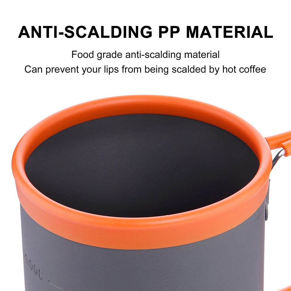 Premium Aluminum Camping Mug - Lightweight Outdoor Coffee Cup for Hiking, Trekking & Picnic Adventures