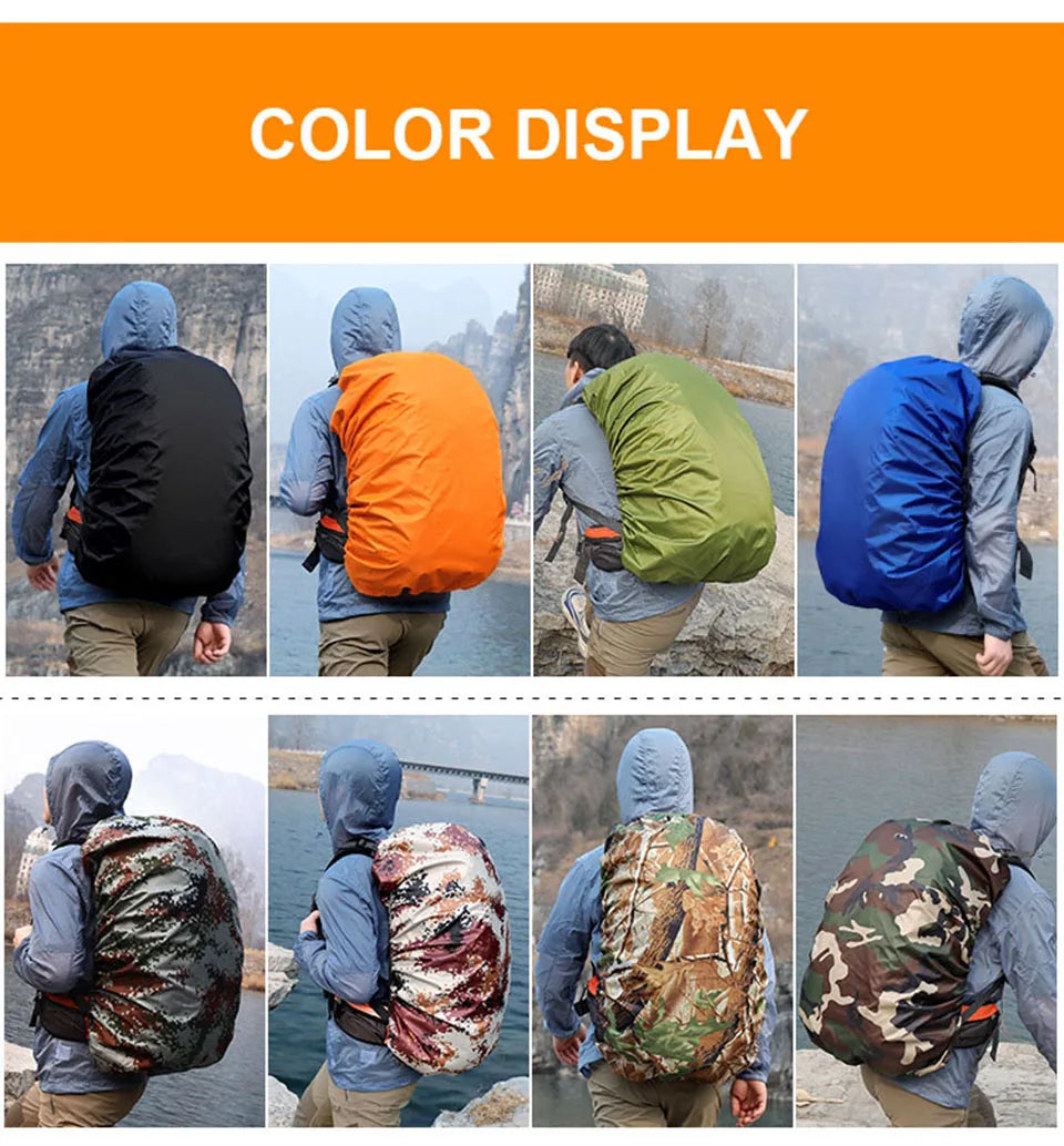 Waterproof Backpack Rain Cover - Dustproof Sun Protection Shield for Outdoor Camping Hiking