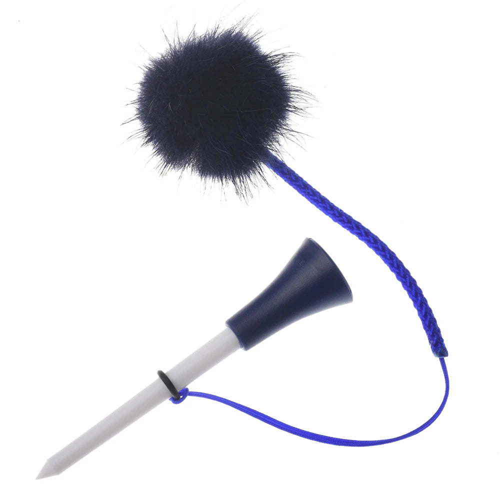 Premium Golf Tee Set - 5 Colorful Rubber Tees with Anti-Loss Fur Ball Markers