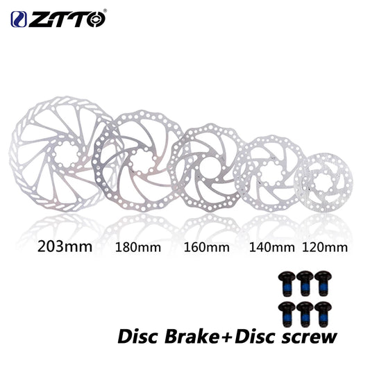 ZTTO Bicycle Brake Rotor 120 140 160 180 203mm 6 in Stainless Steel Hydraulic Brake Rotor MTB Road Bike Disc Brake With T25 Bolt