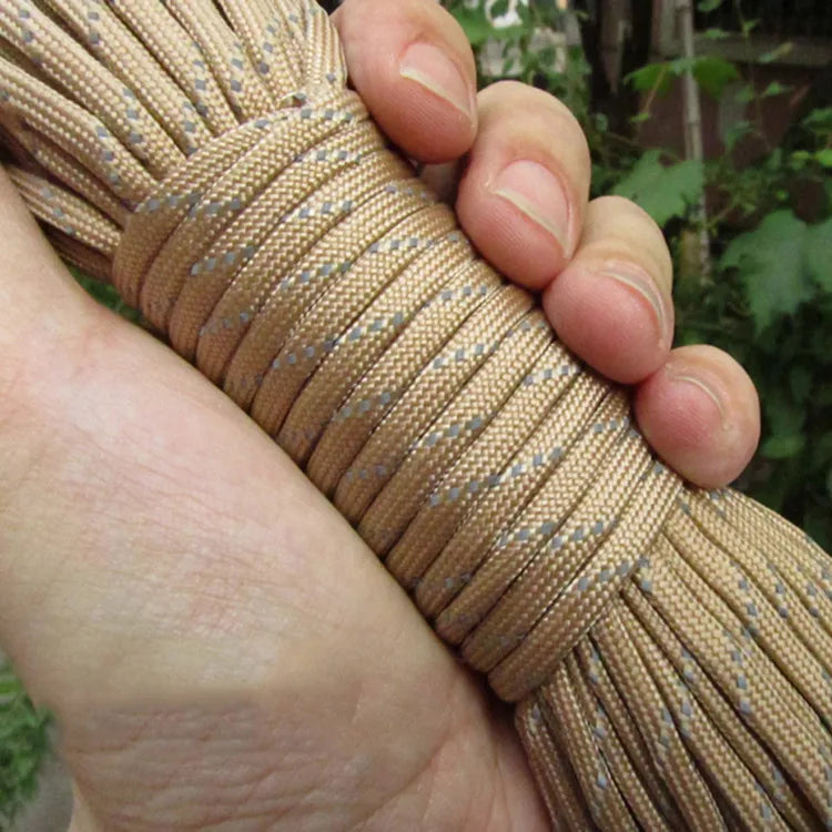 550 Paracord 7-Strand Reflective Military Tactical Rope - 4mm Parachute Cord for Camping, DIY Bracelets & Outdoor Gear