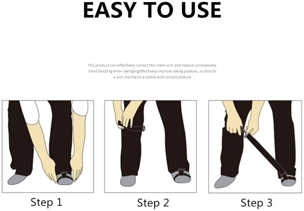 1Pcs Golf Swing Trainer Leg Correction Belt Golf Training Aid Post Orthotics Strap Poster Corrector For Golf Beginners.