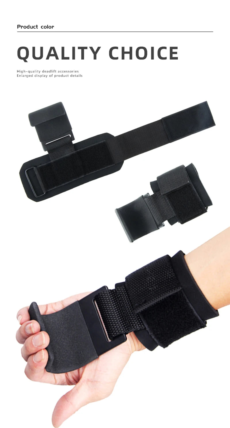 Professional Weight Lifting Hook Grips with Wrist Wraps