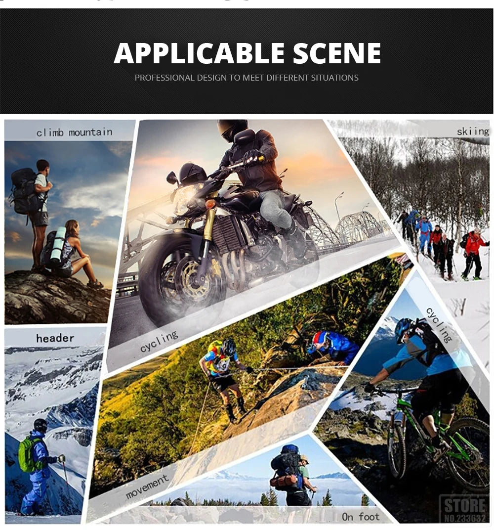 Winter Motorcycle Gloves - Windproof Waterproof Touch Screen Motocross Riding Gloves for Men