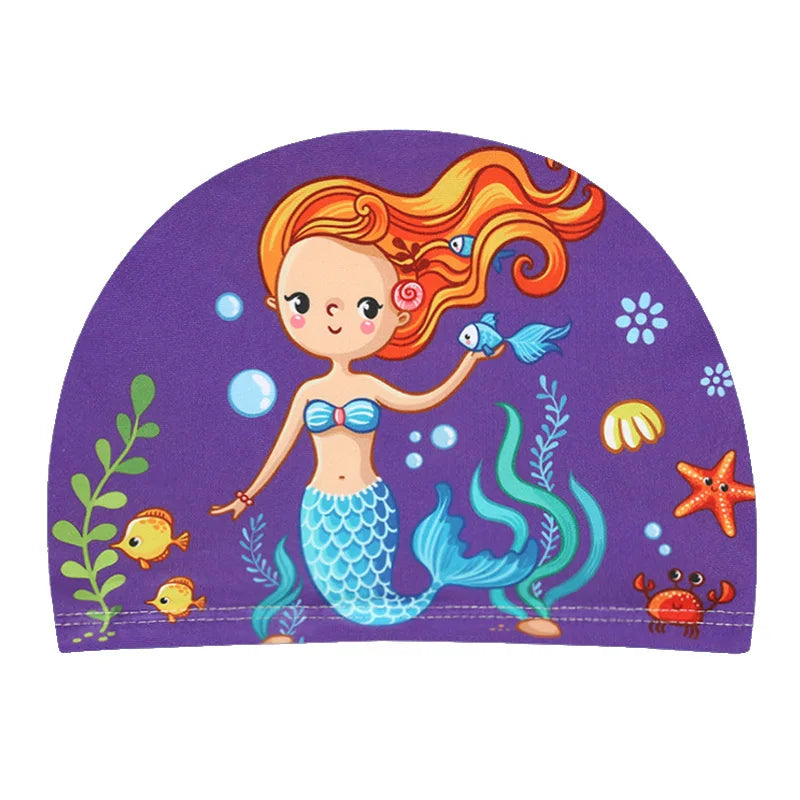 Professional Cartoon Swimming Cap for Kids
