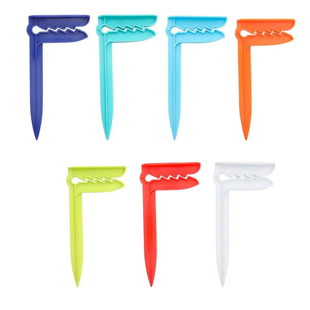 Beach Towel Clips Set - 4 Piece Outdoor Camping Mat Holders with Decorative Clothespins for Sheets, Towels & Tent Accessories