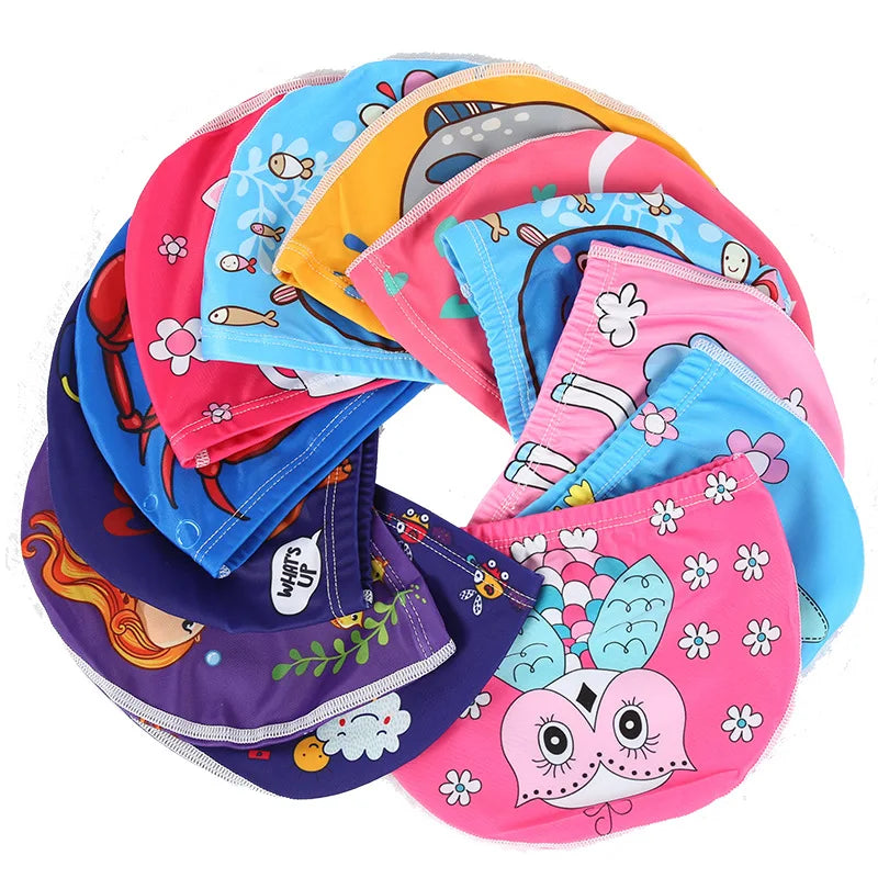 Professional Cartoon Swimming Cap for Kids
