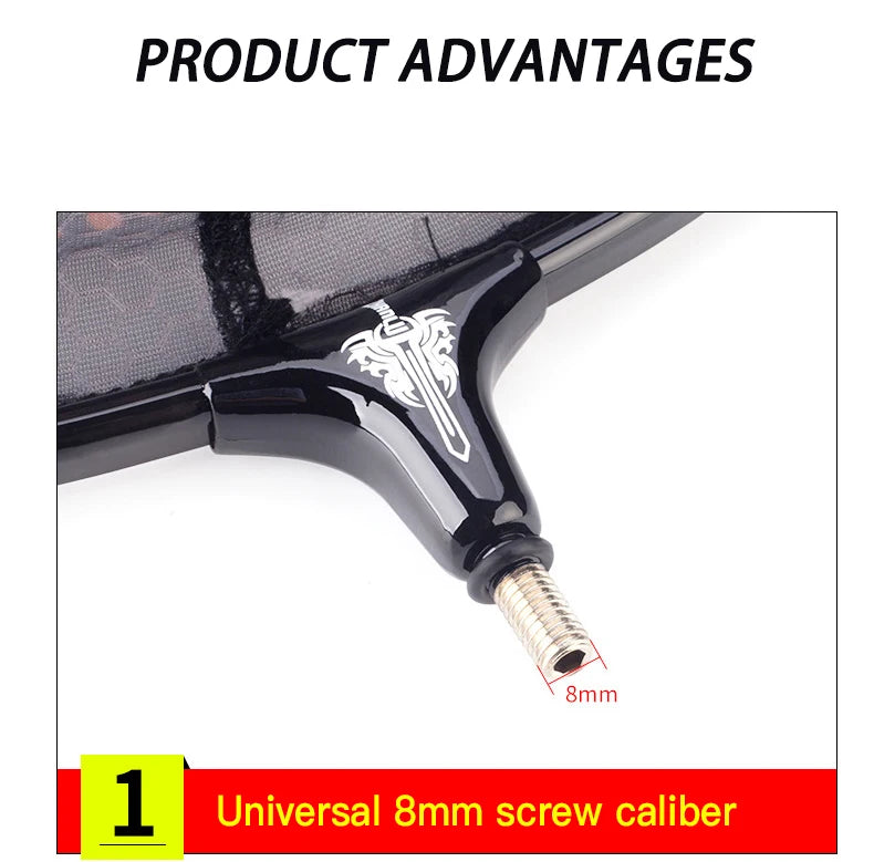 Ultra Light Carbon Titanium Alloy Fishing Net - Anti-Hook Deep Net Head with Solid Construction