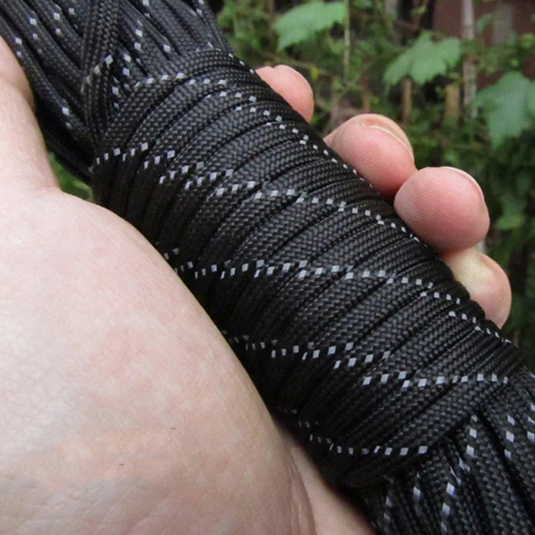 550 Paracord 7-Strand Reflective Military Tactical Rope - 4mm Parachute Cord for Camping, DIY Bracelets & Outdoor Gear