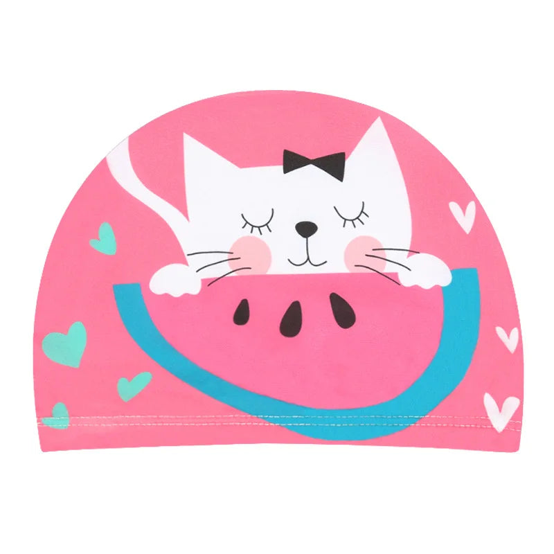 Professional Cartoon Swimming Cap for Kids