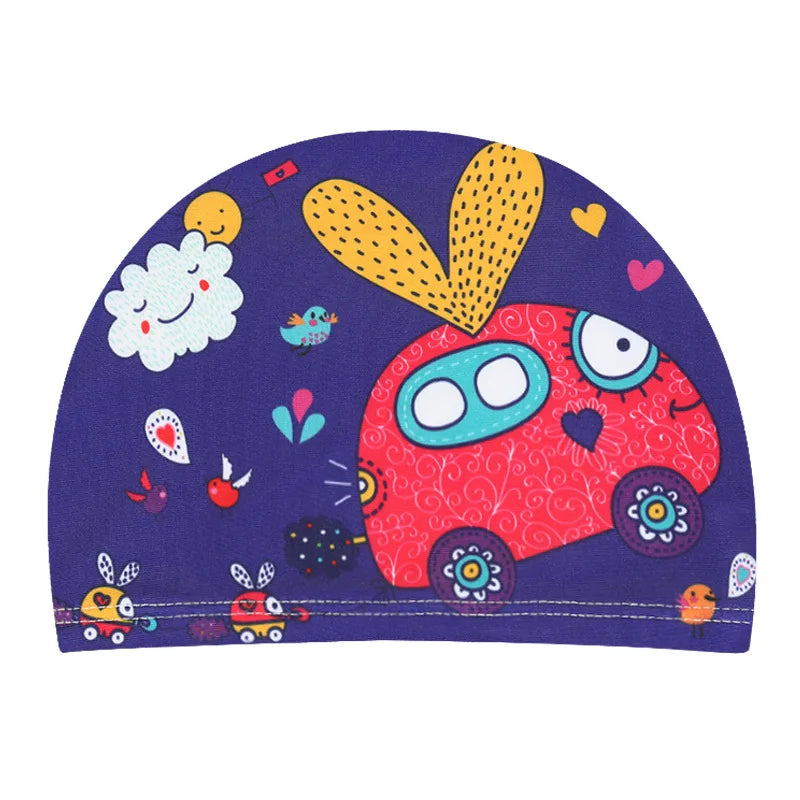 Professional Cartoon Swimming Cap for Kids