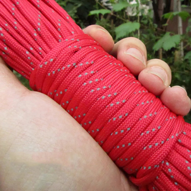 550 Paracord 7-Strand Reflective Military Tactical Rope - 4mm Parachute Cord for Camping, DIY Bracelets & Outdoor Gear