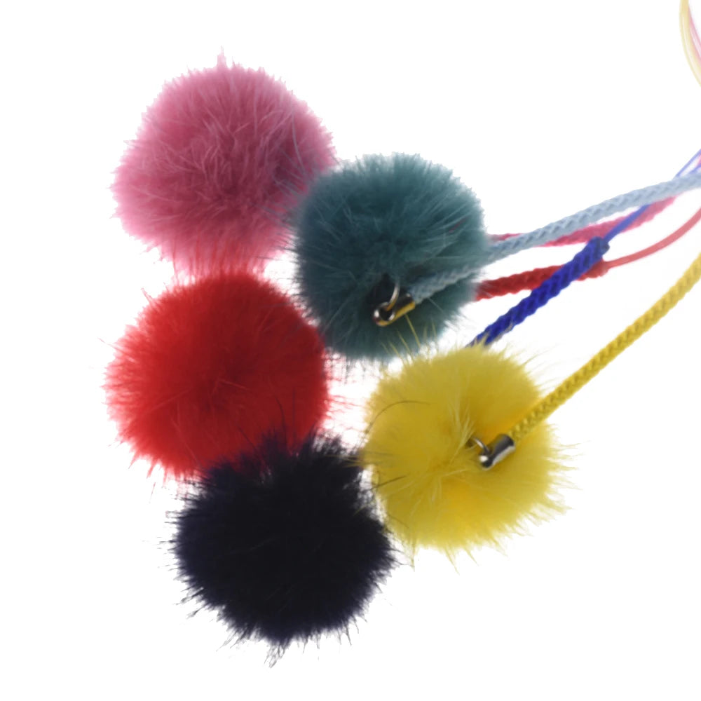 Premium Golf Tee Set - 5 Colorful Rubber Tees with Anti-Loss Fur Ball Markers