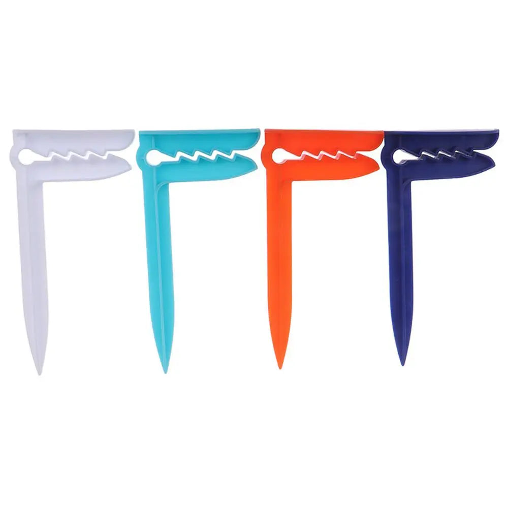 Beach Towel Clips Set - 4 Piece Outdoor Camping Mat Holders with Decorative Clothespins for Sheets, Towels & Tent Accessories