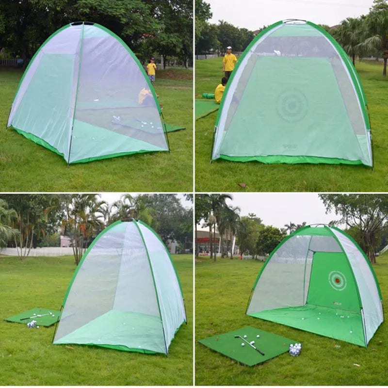 2M Golf Practice Net Golf Hitting Cage Indoor Outdoor Garden Grassland Practice Tent Golf Training Home Sports Equipment XA147+A