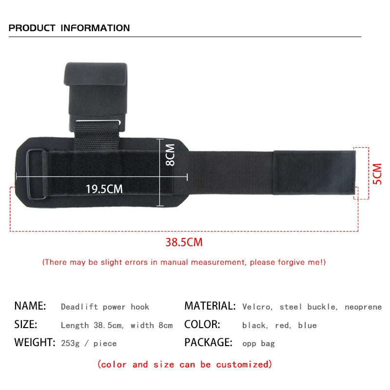 Professional Weight Lifting Hook Grips with Wrist Wraps