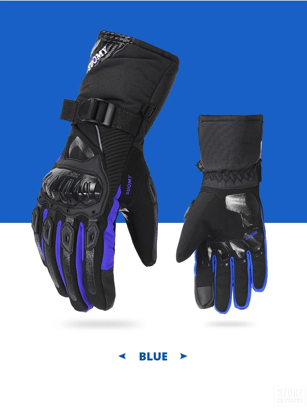 Winter Motorcycle Gloves - Windproof Waterproof Touch Screen Motocross Riding Gloves for Men
