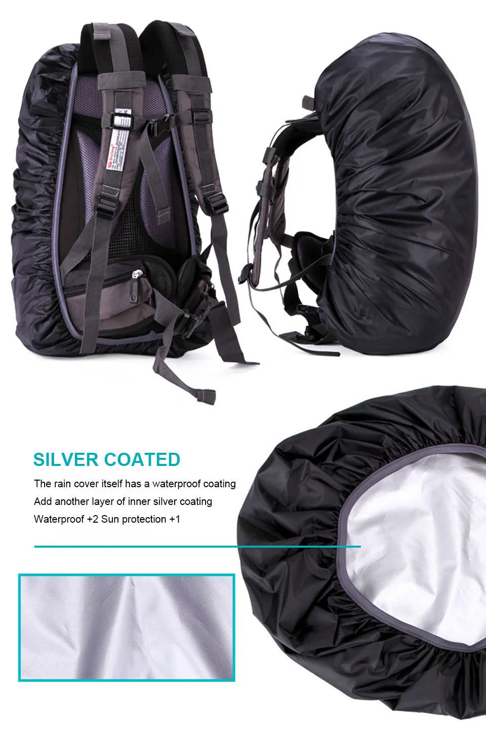 Waterproof Backpack Rain Cover - Dustproof Sun Protection Shield for Outdoor Camping Hiking