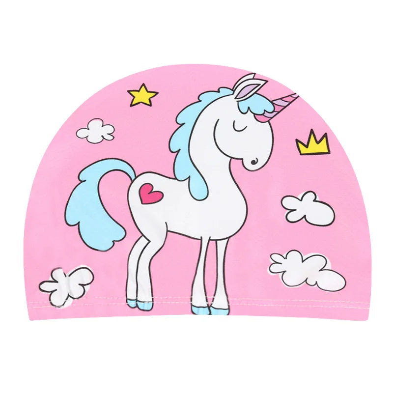 Professional Cartoon Swimming Cap for Kids