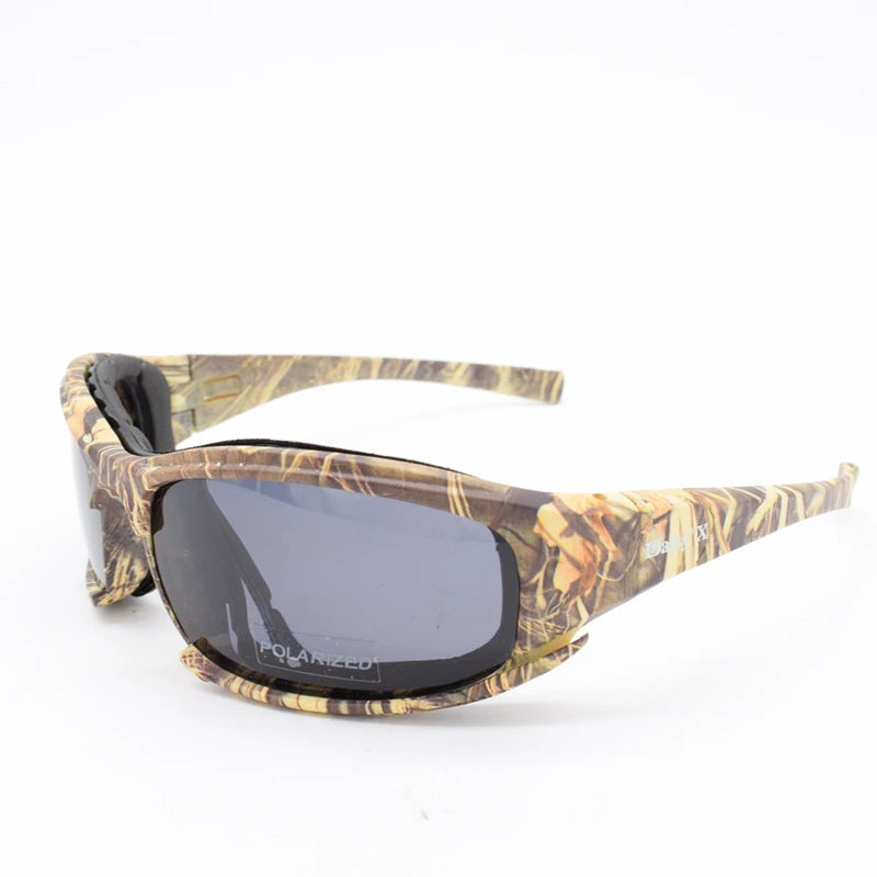 Tactical Polarized Sports Sunglasses - 4 Interchangeable Lenses Set with Original Box - Men's Shooting & Hiking Eyewear