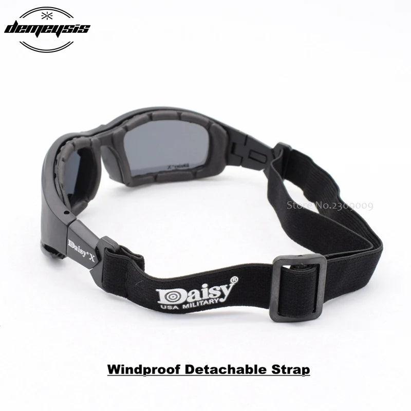 Tactical Polarized Sports Sunglasses - 4 Interchangeable Lenses Set with Original Box - Men's Shooting & Hiking Eyewear