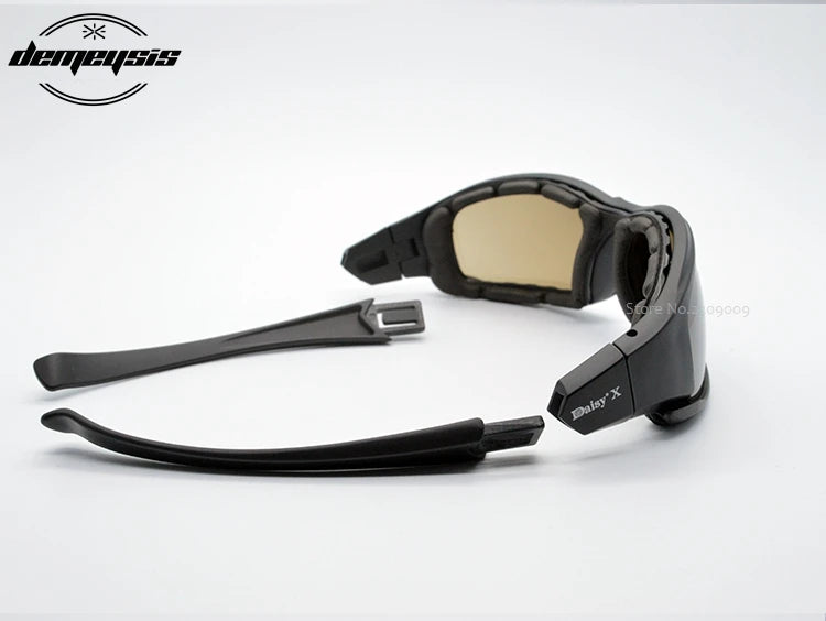 Tactical Polarized Sports Sunglasses - 4 Interchangeable Lenses Set with Original Box - Men's Shooting & Hiking Eyewear