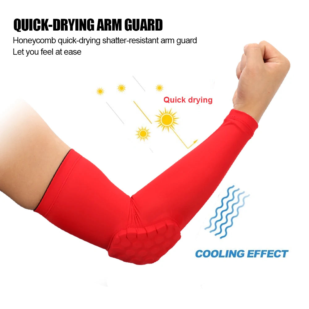 Basketball Arm Sleeve - Breathable Elbow Support Brace Protector for Football and Sports Safety