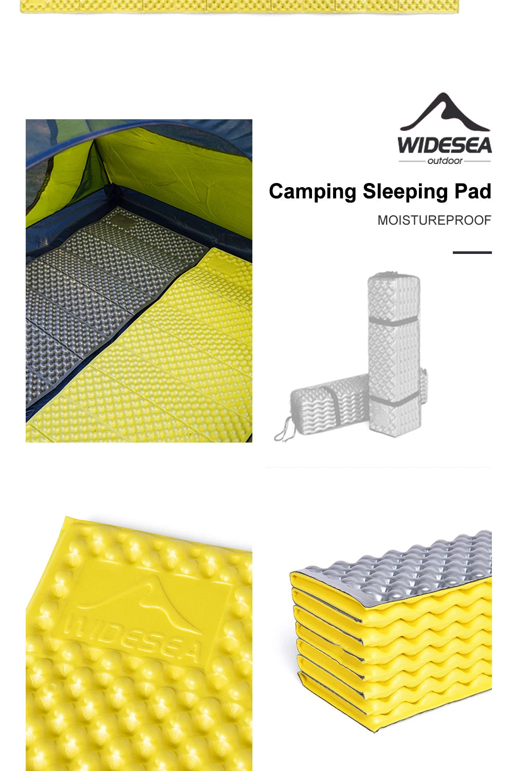 Waterproof Camping Sleeping Pad - Portable Foam Mattress for Travel, Trekking & Picnic - Moistureproof Outdoor Blanket