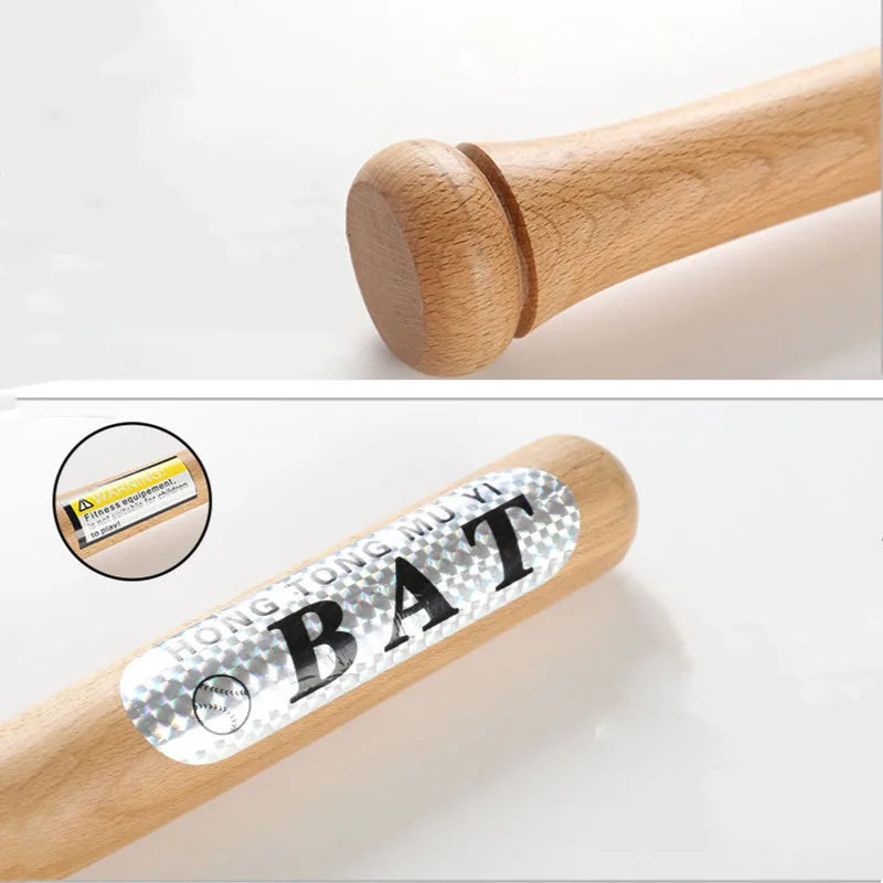 Wood Baseball Bat & Softball Gloves Set for Youth - 21 Inch