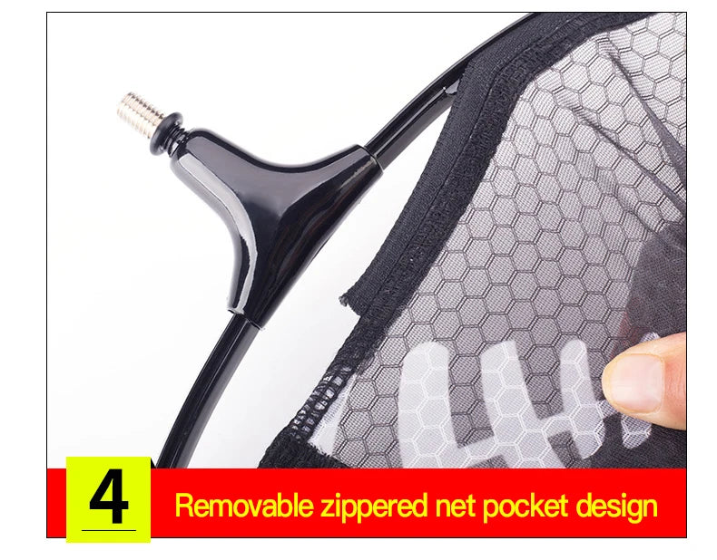 Ultra Light Carbon Titanium Alloy Fishing Net - Anti-Hook Deep Net Head with Solid Construction