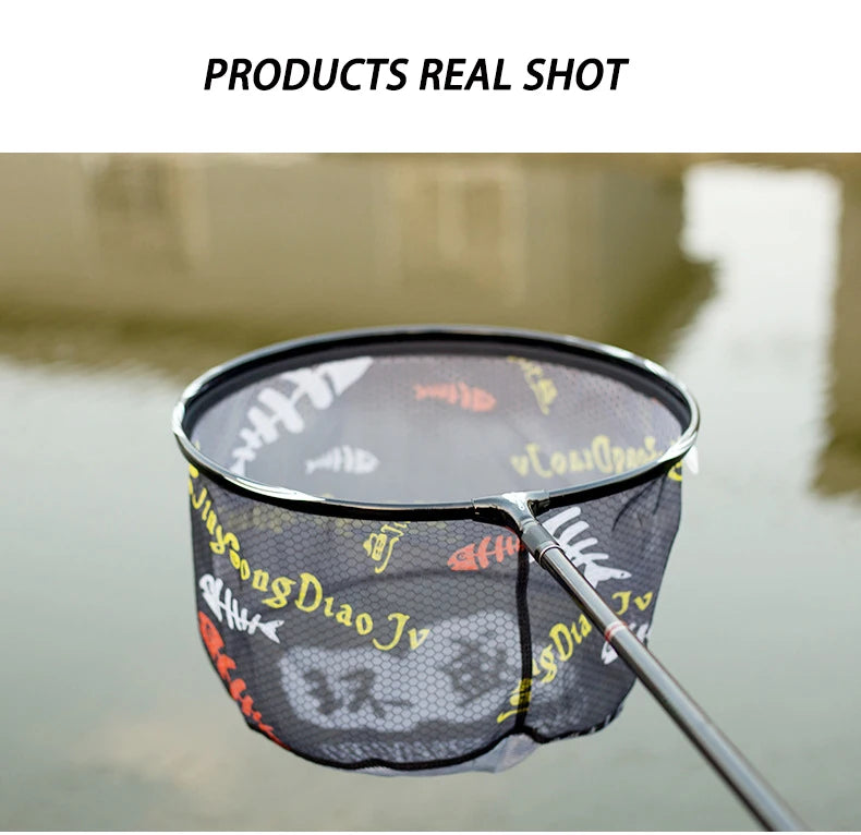 Ultra Light Carbon Titanium Alloy Fishing Net - Anti-Hook Deep Net Head with Solid Construction
