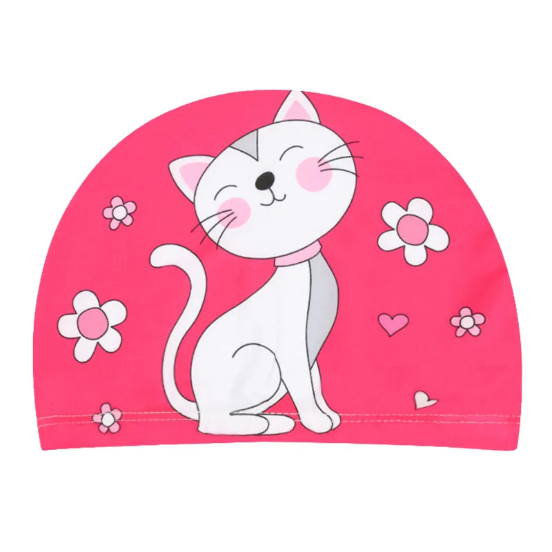Professional Cartoon Swimming Cap for Kids