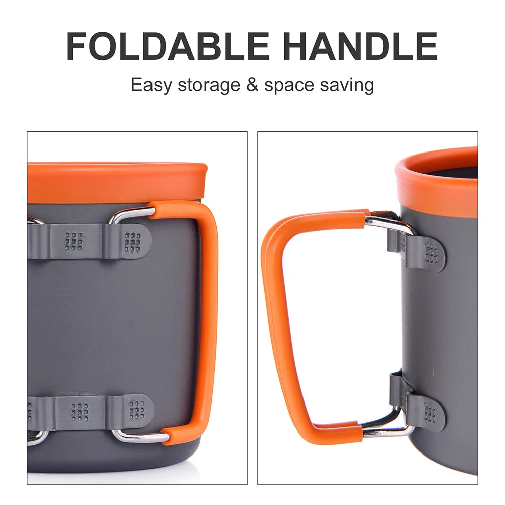 Premium Aluminum Camping Mug - Lightweight Outdoor Coffee Cup for Hiking, Trekking & Picnic Adventures