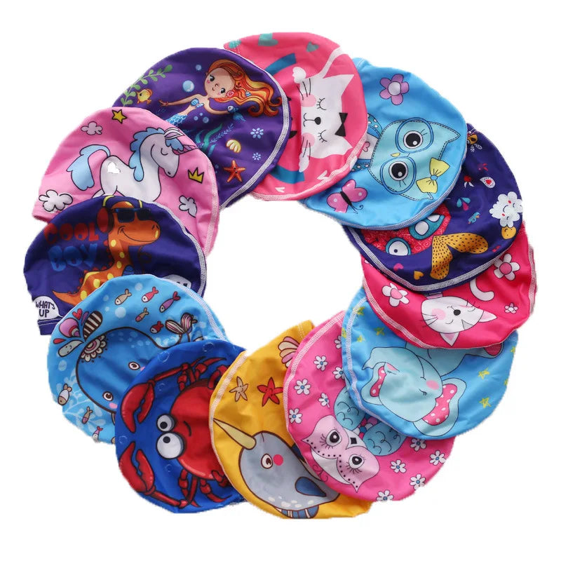 Professional Cartoon Swimming Cap for Kids