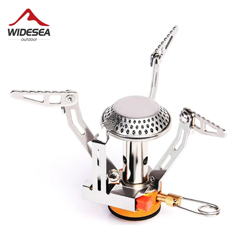 Portable Foldable Gas Camping Stove - One-Piece Outdoor Burner for Picnic, Hiking & Survival