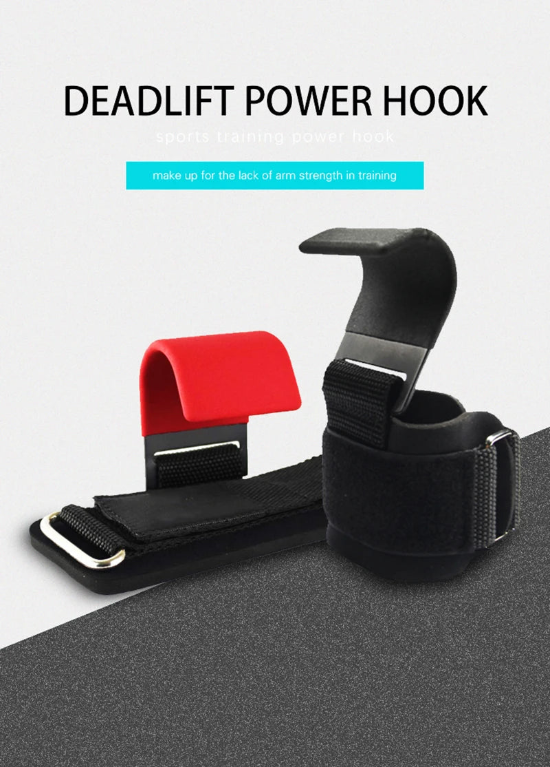 Professional Weight Lifting Hook Grips with Wrist Wraps
