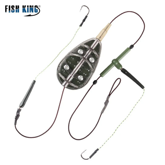 High Carbon Steel Carp Fishing Feeder Hook - Metal Bait Cage Line Group (30g-100g) - Artificial Lure Accessories