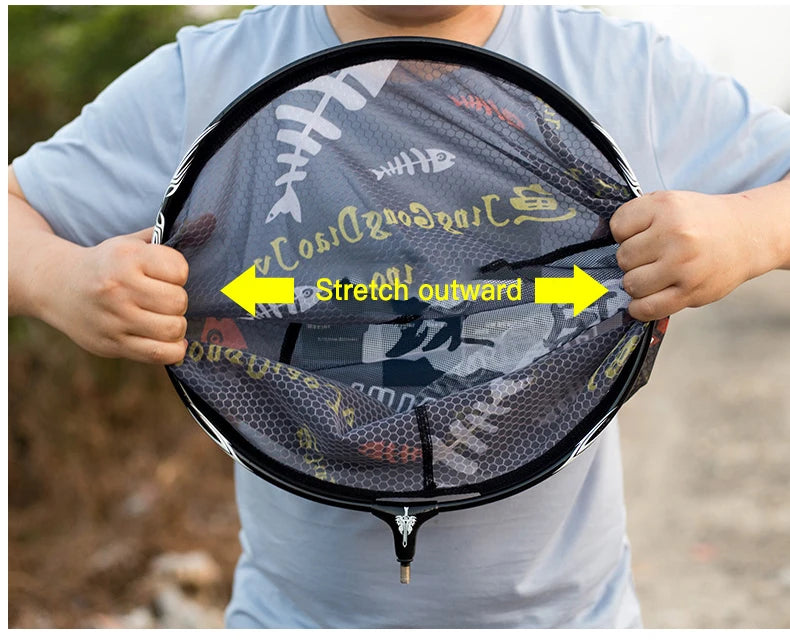 Ultra Light Carbon Titanium Alloy Fishing Net - Anti-Hook Deep Net Head with Solid Construction
