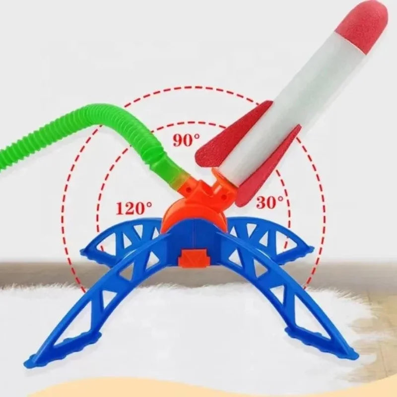 Kids' Outdoor Rocket Foot Pump | Air Pressing Soaring Rocket | Suit Jumps | Air Powered Rocket Launcher Game | Children's Toy | Gifts