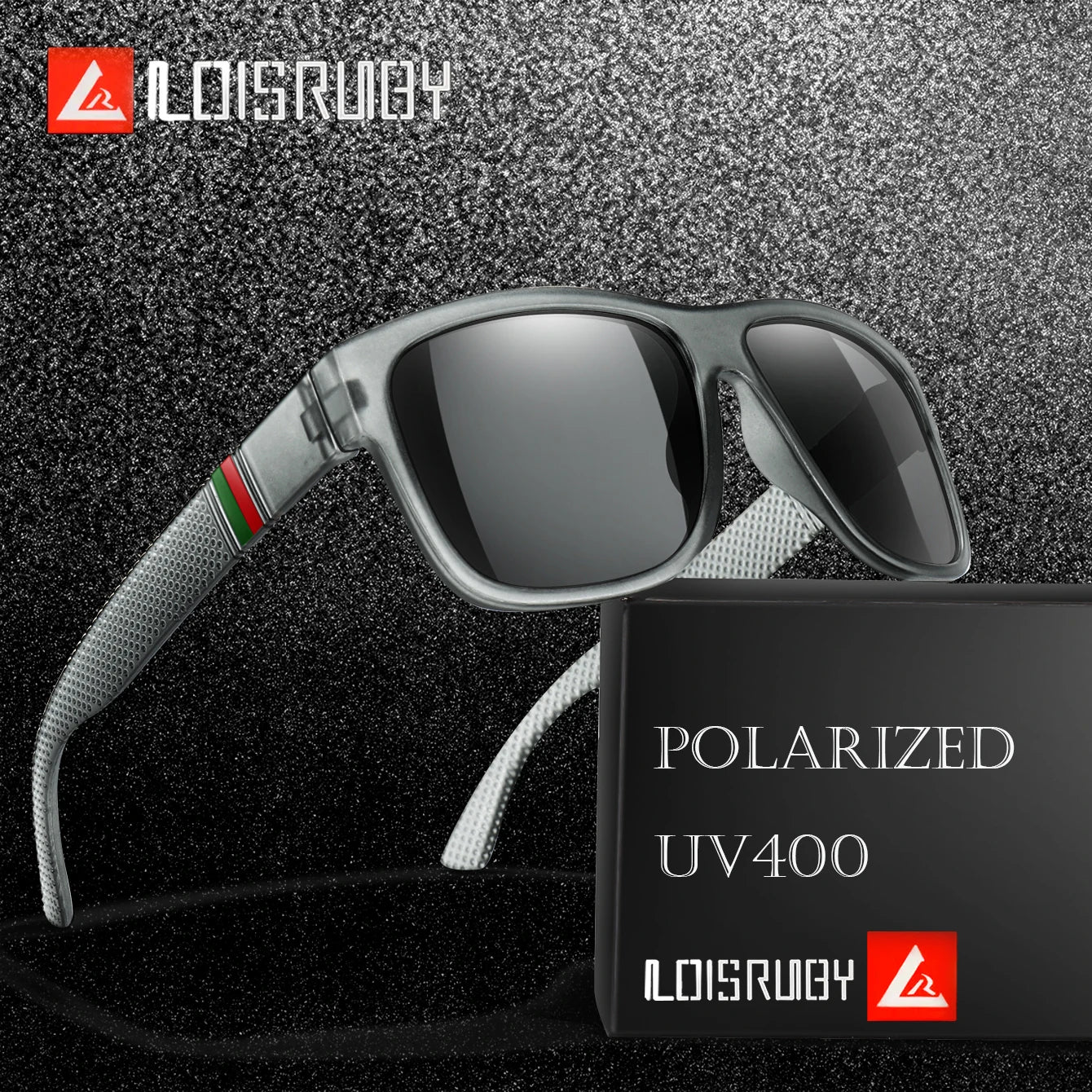 Men's Vintage Large Frame Square Polarized Sunglasses - UV400 Protection for Fishing, Driving, Cycling & Running