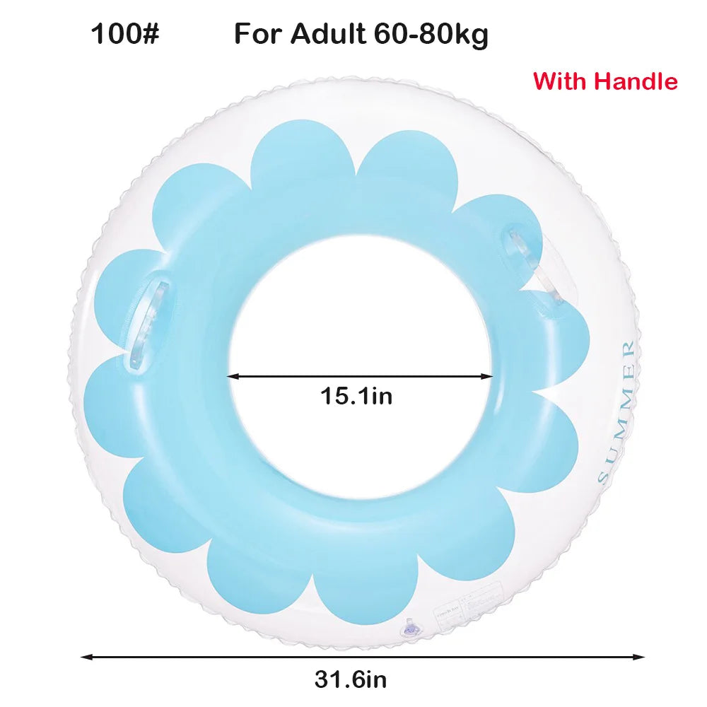 Inflatable Swimming Ring - Multi-Age Float Seat for Kids & Adults - Pool Water Safety Equipment