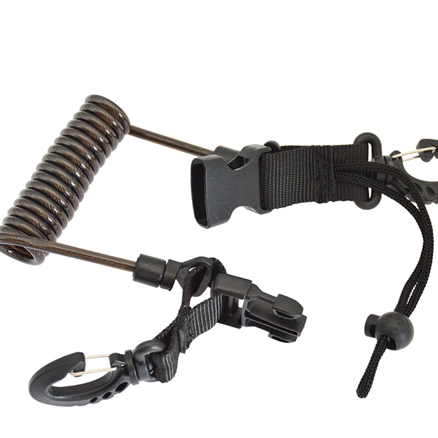 Anti-Loss Spiral Coil Safety Leash for Camera & Flashlight - Diving Snorkeling Surfing Kayaking Equipment