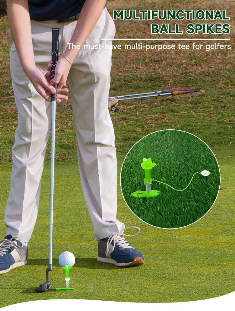 Magnetic Golf Tee Set - Adjustable Height Mother-Child Design | 1-4 Pieces Available | Multifunctional Guide Tees in 4 Color Options
