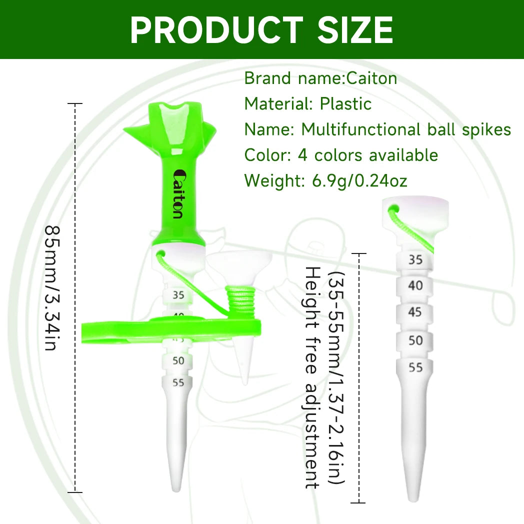 Magnetic Golf Tee Set - Adjustable Height Mother-Child Design | 1-4 Pieces Available | Multifunctional Guide Tees in 4 Color Options