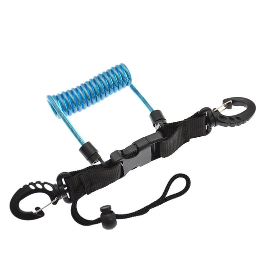 Anti-Loss Spiral Coil Safety Leash for Camera & Flashlight - Diving Snorkeling Surfing Kayaking Equipment