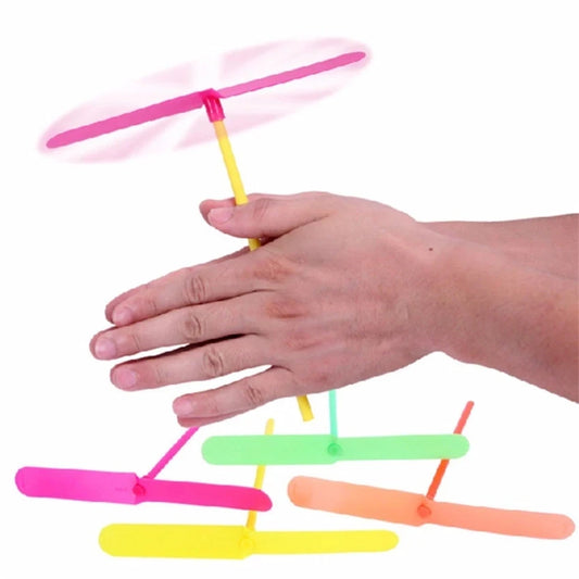 Flying Bamboo Dragonfly Propeller Toy - 10/20 Piece Set | Multicolor Rotating Outdoor Classic Kids Gift