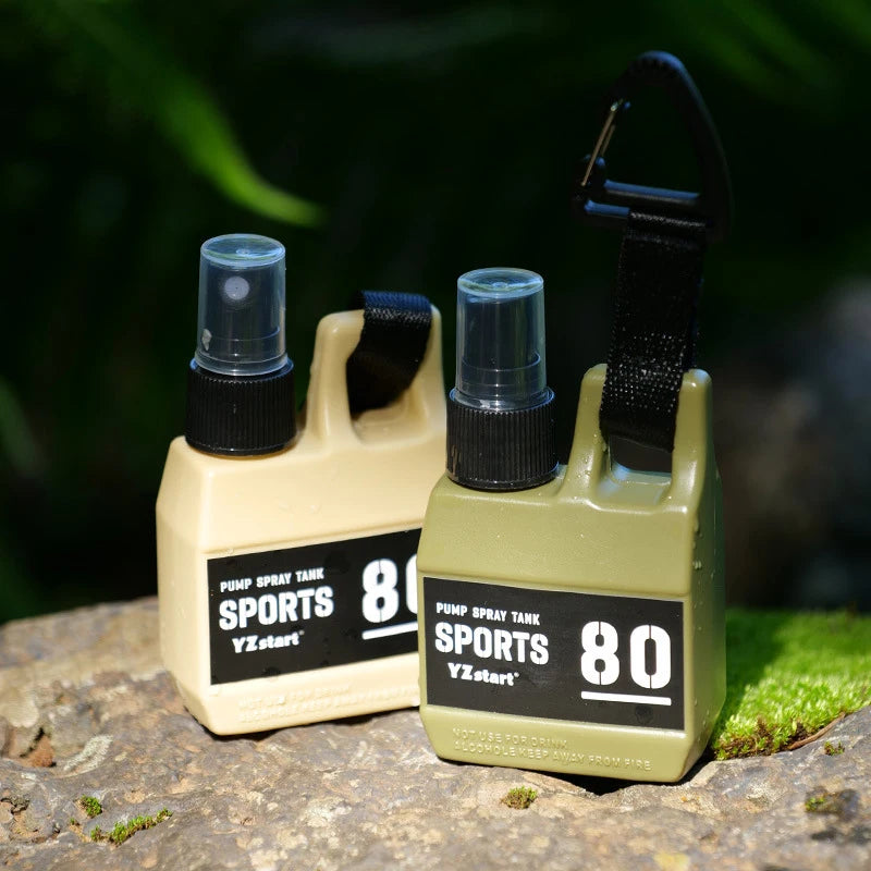 Portable 80ml Spray Bottle - Outdoor Cosmetic Container for Alcohol & Perfume with Backpack Hook - Camping Hiking Gadget